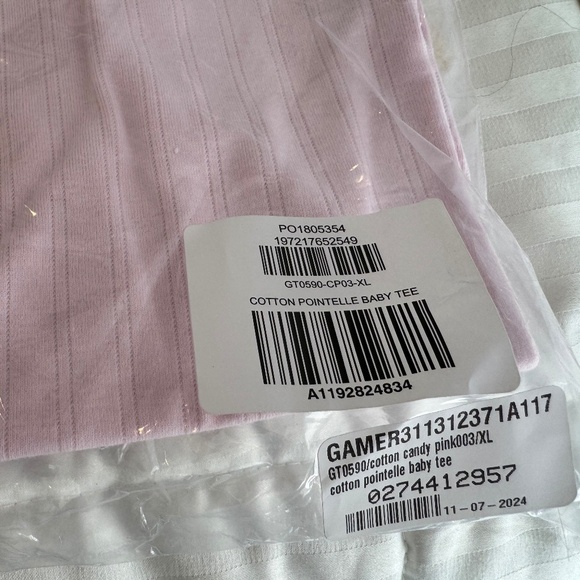 Good American Pointelle Baby T in X-LRG NWT in PINK - Picture 2 of 4